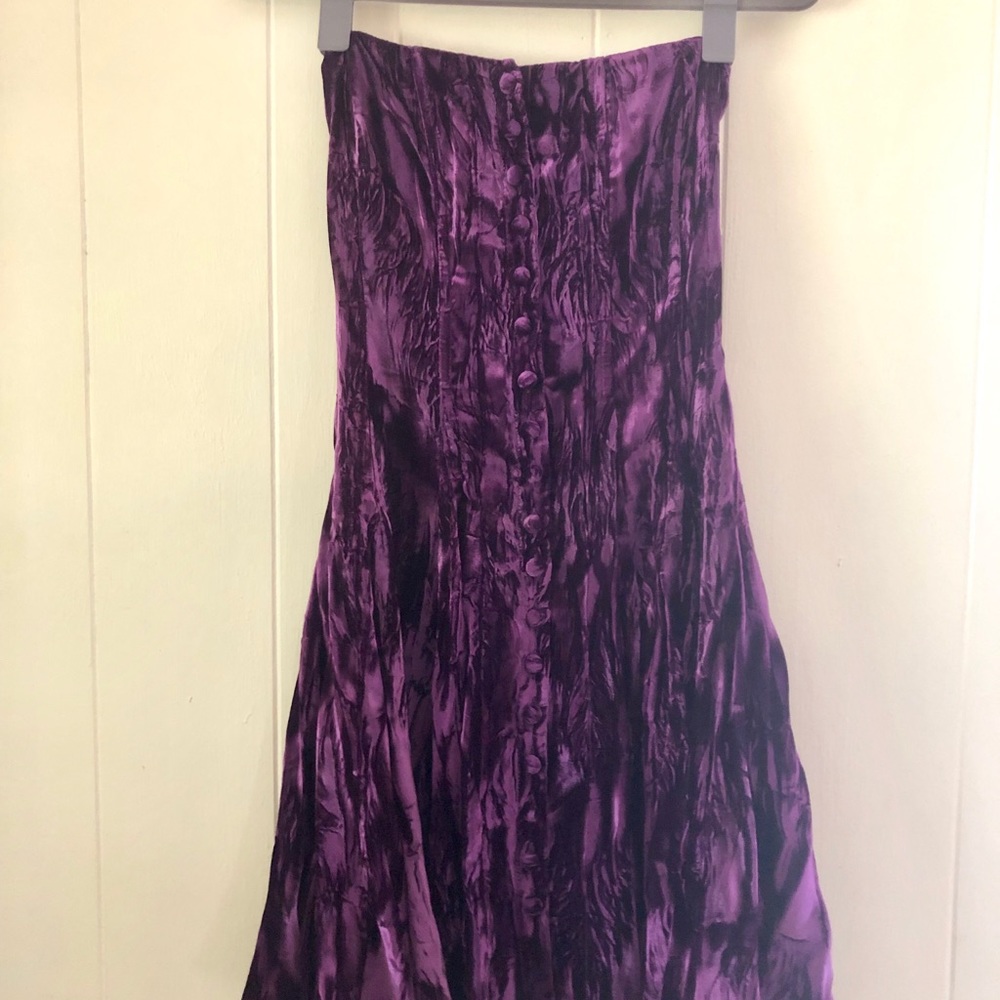 Betsey Johnson Dark Purple Velvet Dress - 6